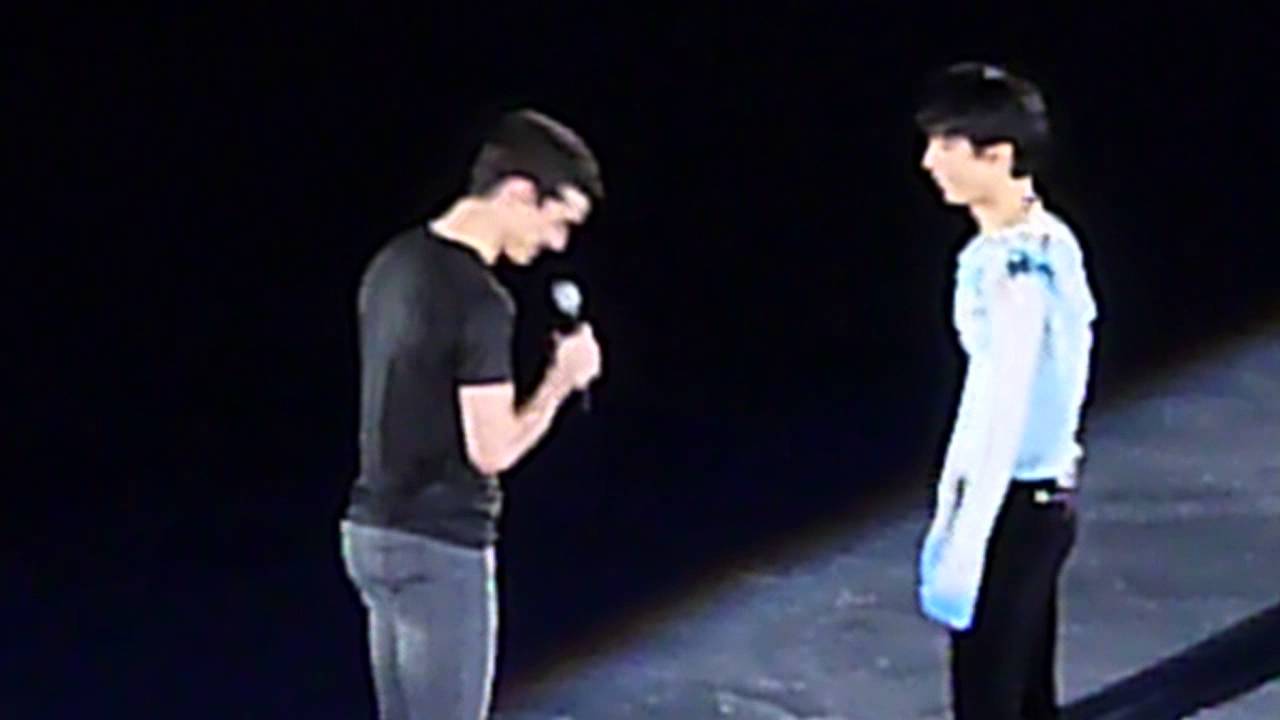 GPF 2014 Gala Javier introducing Yuzuru
