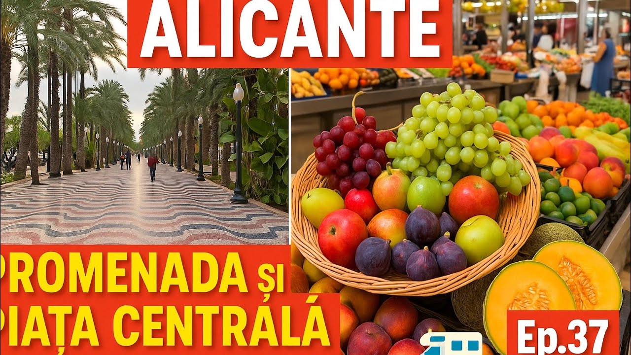 Ep.37  Alicante – Plimbare pe celebra promenadă și descoperim piața centrală! | Ep.37