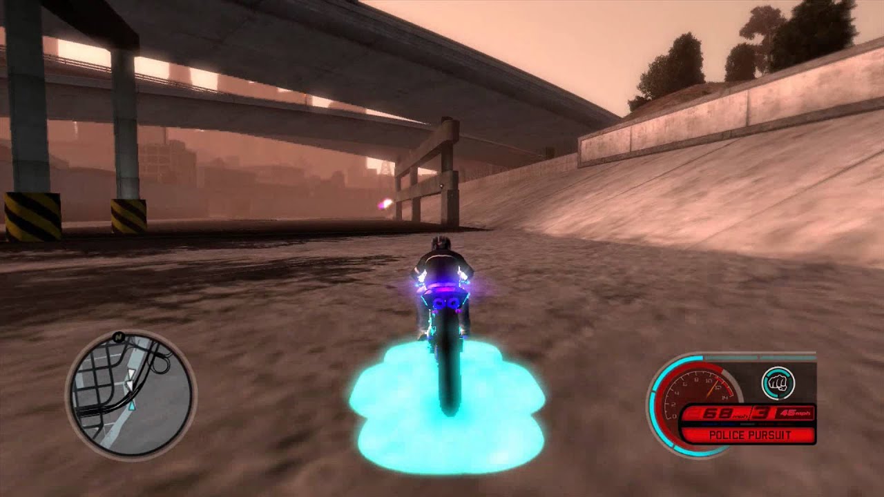 Midnight Club LA police chase stunts