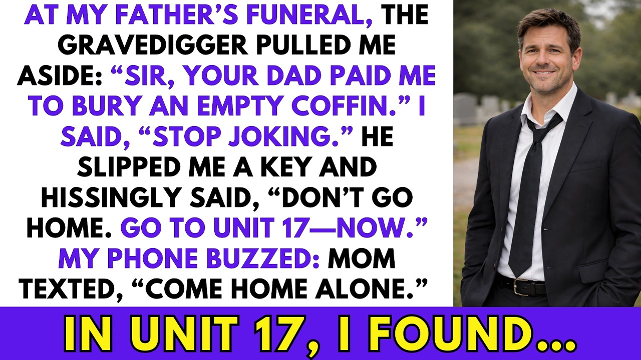 Gravedigger Whispered Sir That Coffin Is Empty. Don't Go Home. Go To Unit 17 Now. I Found My Father