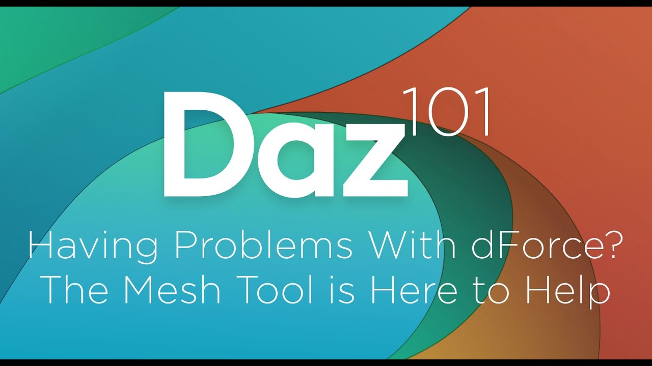Daz 3D Tutorial: Having problems with dForce? The mesh tool is here to help