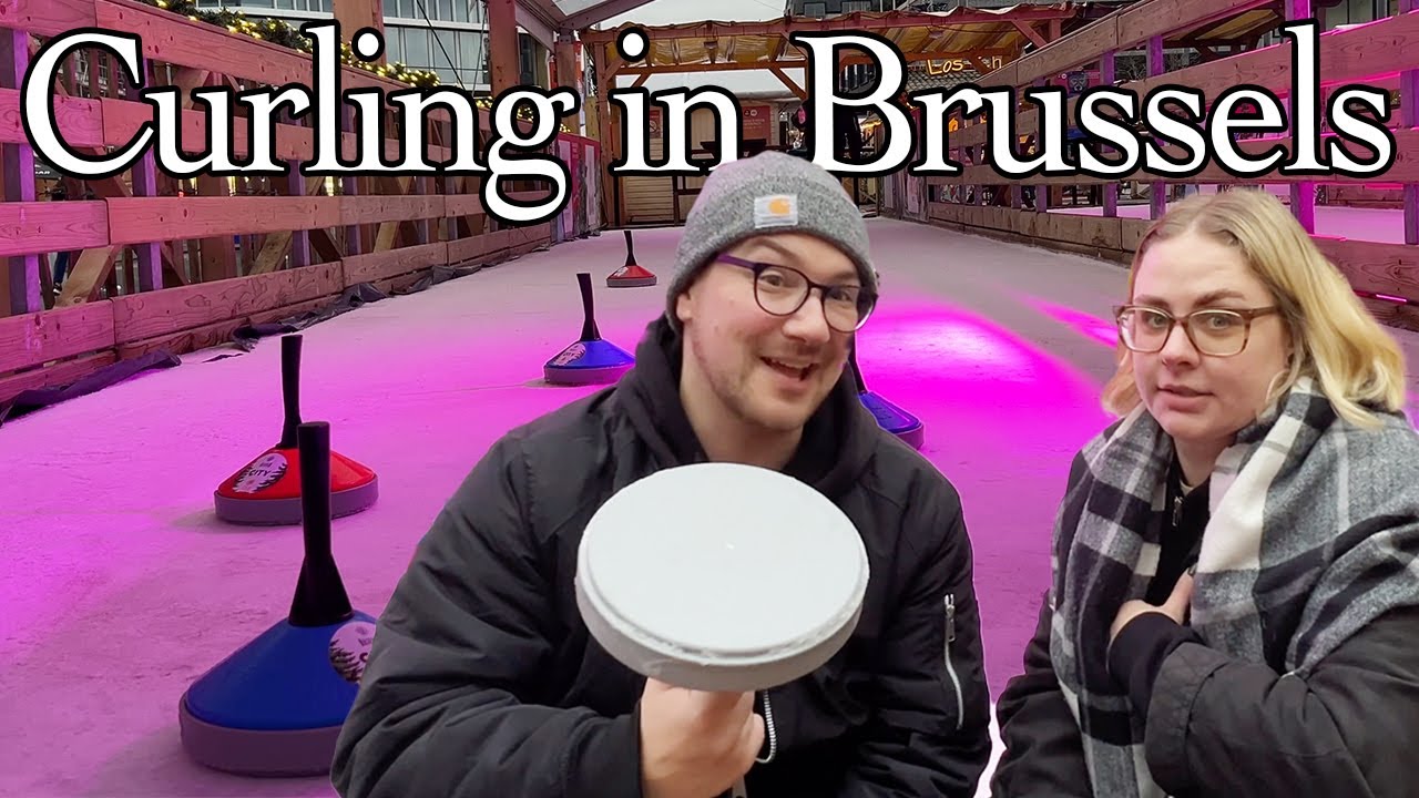 🎄 A Magical Day in Brussels – Christmas Market & Curling Fun! 🏒✨