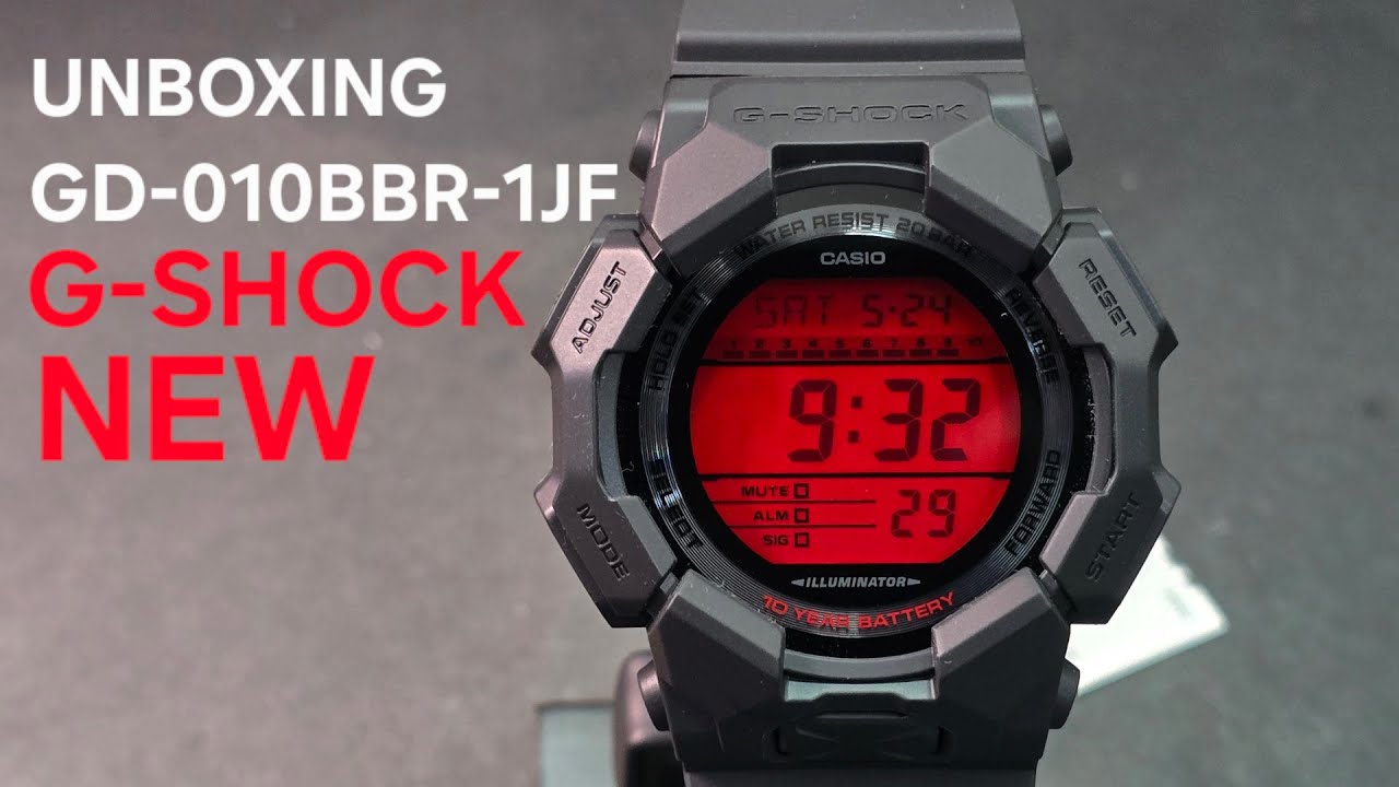 UNBOXING NEW CASIO G-SHOCK GD-010BBR-1JF
