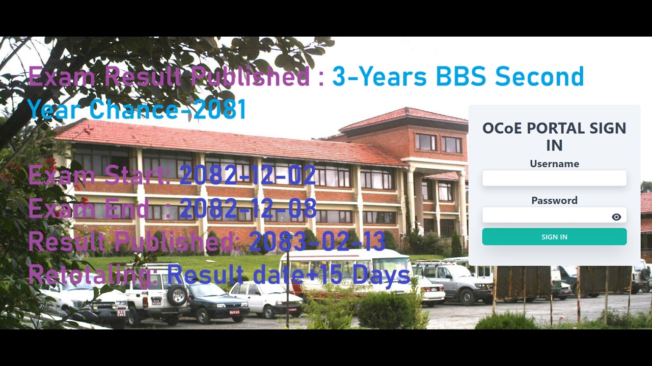 Exam Result Published : 3-Years BBS. Second Year Chance 2081 Result Published