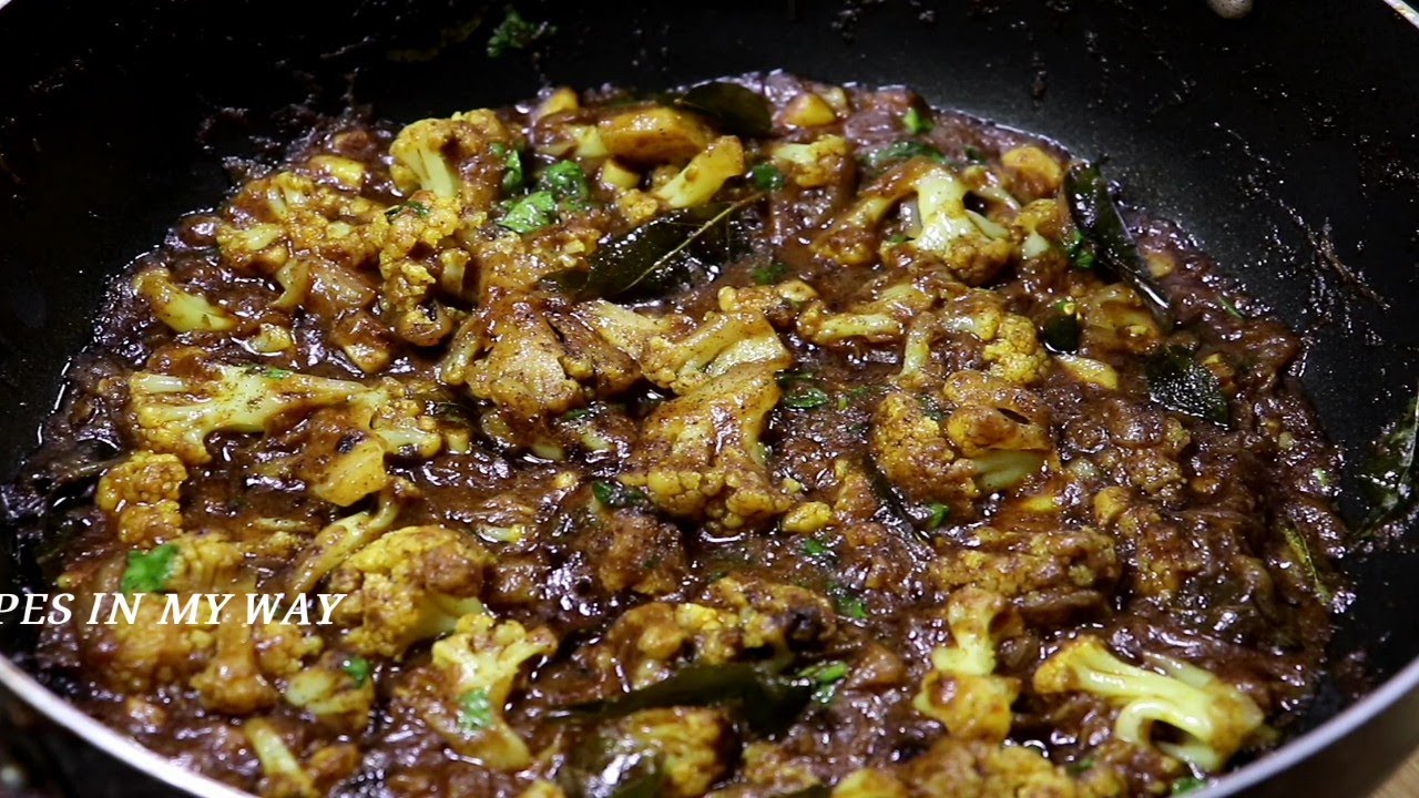 CAULIFLOWER PEPPER FRY - காலிஃப்ளவர் மிளகு வறுவல் - CAULIFLOWER PEPPER CURRY - GOBI PEPPER CURRY