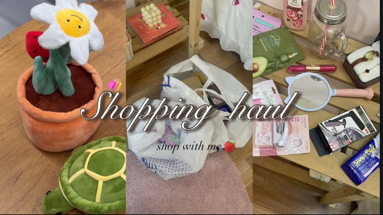 A huge and aesthetic shopping haul🛒🎀| beauty,accessories🍓
