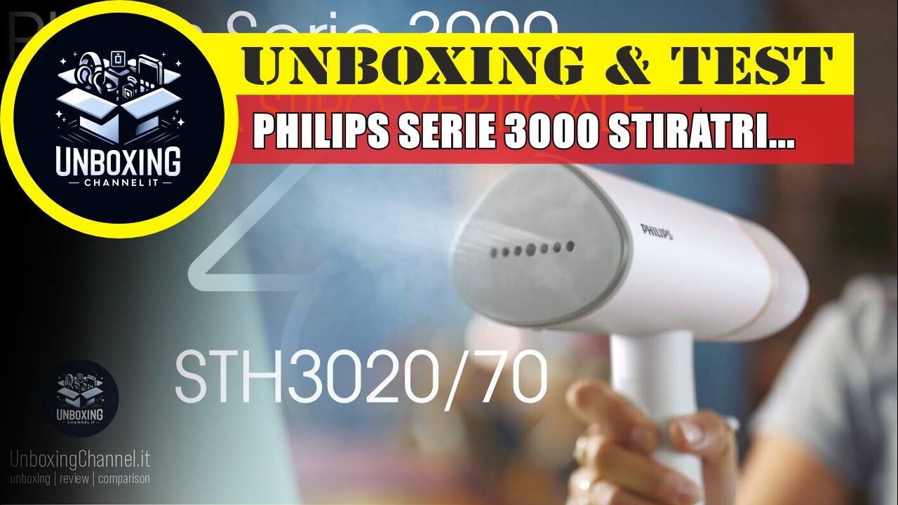 Novità 2024 - Philips Serie 3000 Stiratrice verticale a vapore - 1000 W (STH3020/70)