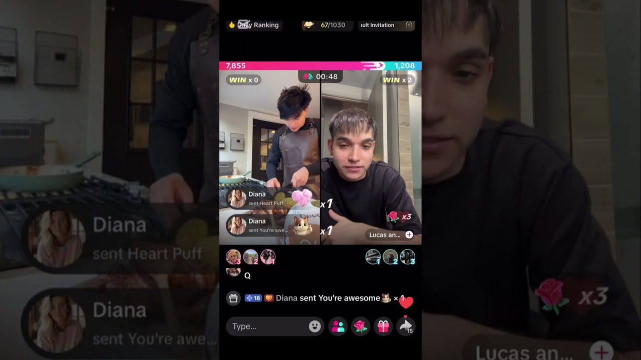 Santos / Kiara with Lo Friday TikTok live videos 