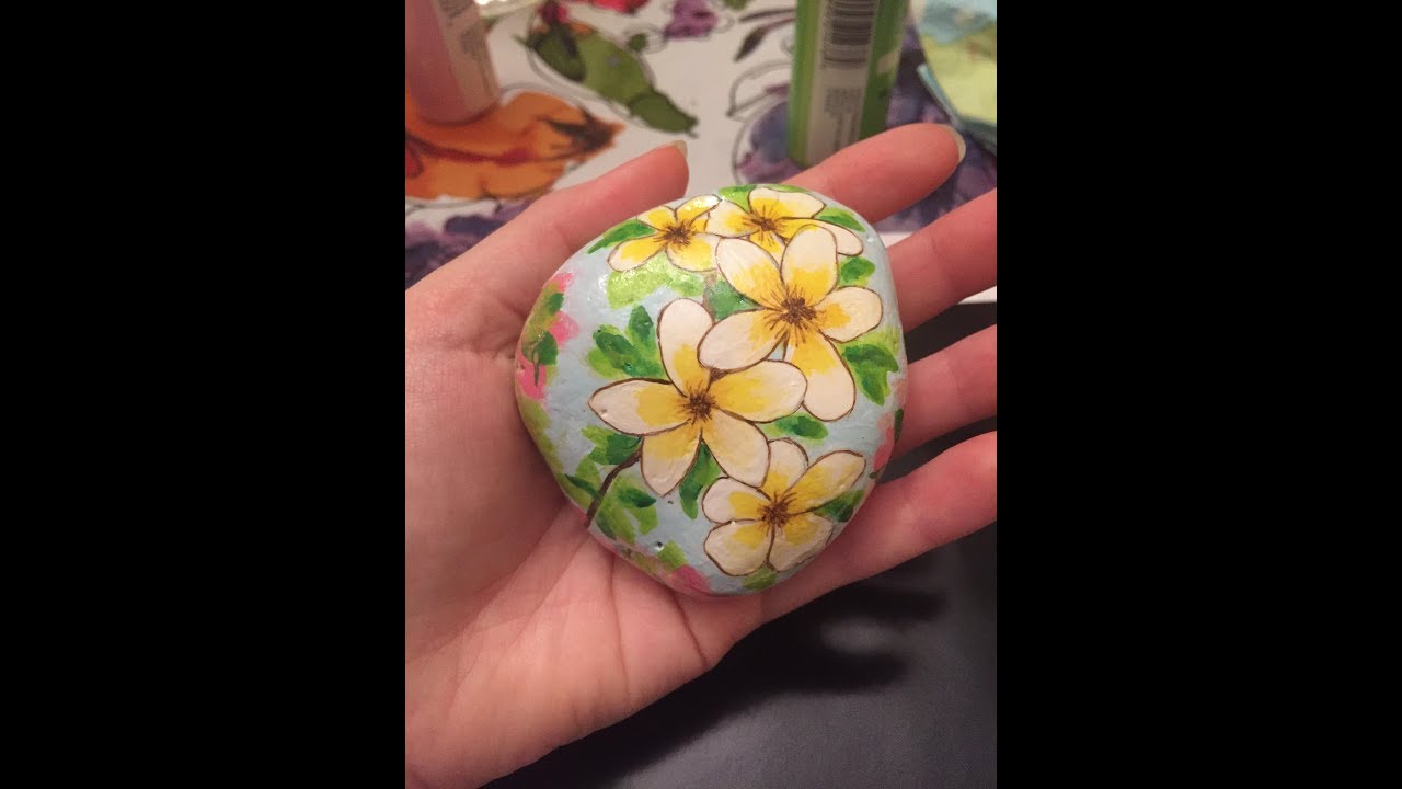 Rock Art Speed Paint Flowers
