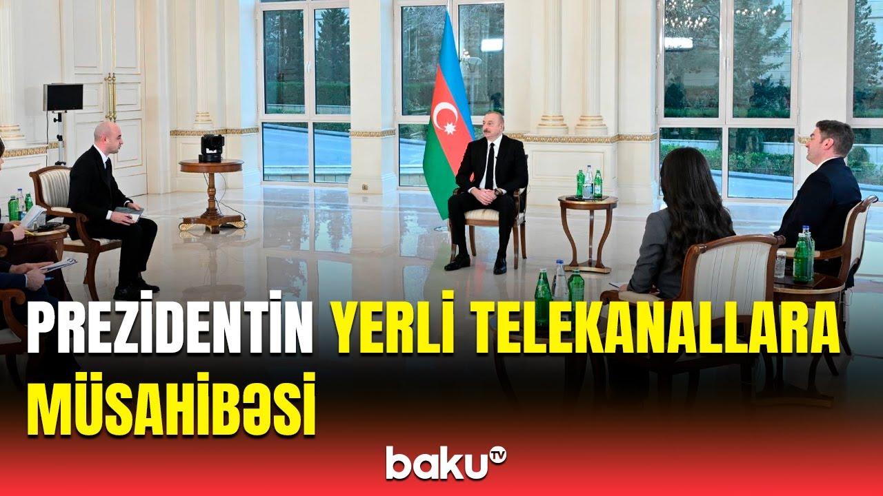 Prezident İlham Əliyev yerli televiziya kanallarına m&uuml;sahibə verdi