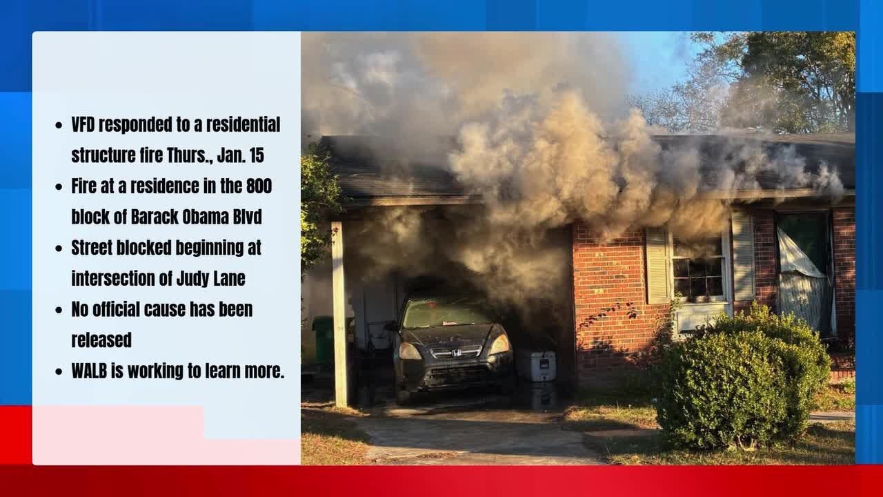 VFD responds to residential fire on Barack Obama Blvd