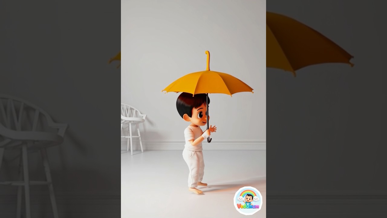 Orange Color Song⛱️| Baby Vedu & Magic Umbrella 🟠| Learn Colors for Kids 