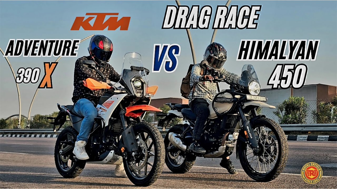 KTM 390 ADVENTURE X vs RE HIMALAYAN 450 DRAG RACE🔥 | FASTEST ADVENTURE BIKE 🥶