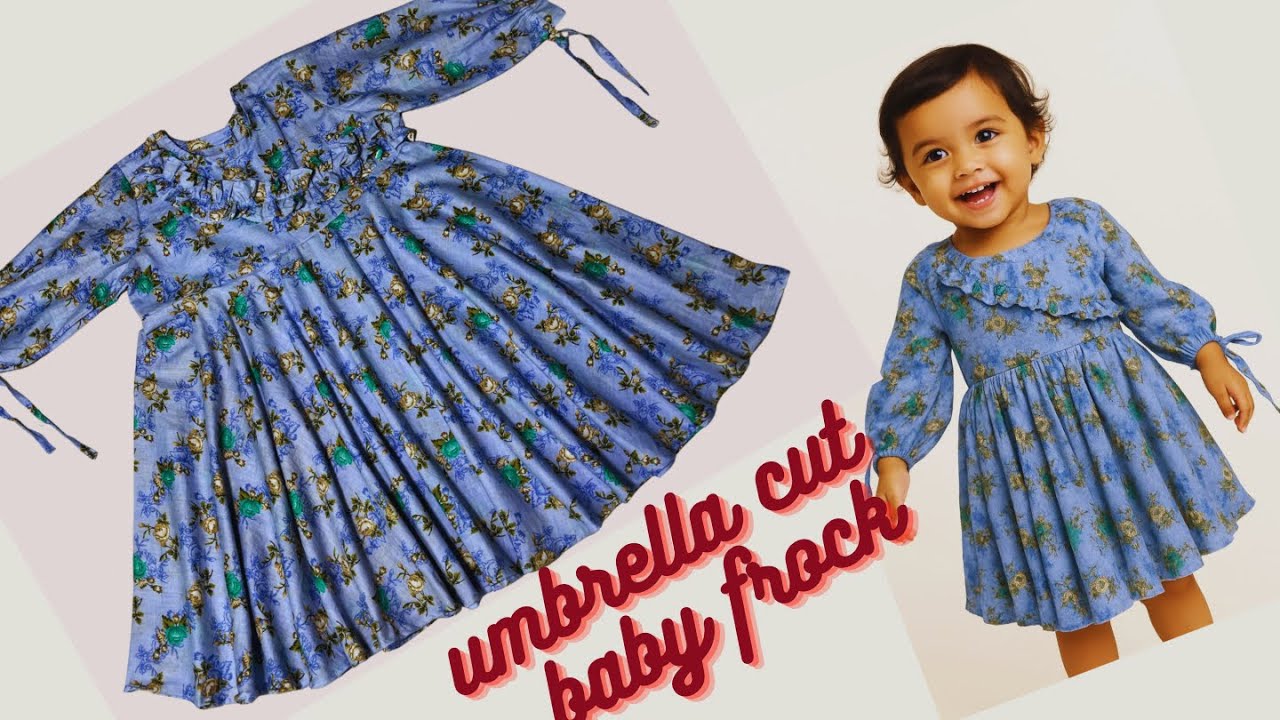Umbrella Cut Baby frock Cutting & stitching for 2-3 Year| Baby Frock Cutting & Stitching 