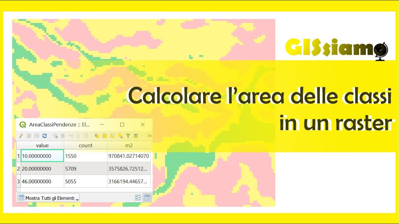 Calcolare l’area delle classi di un raster
