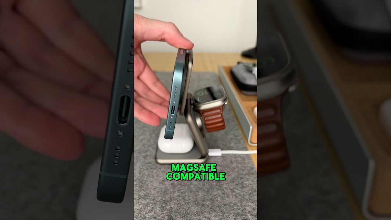 The BEST 3-in-1 Charging Stand for iPhone 16! Qi 2 charging + AirPods & Apple Watch!