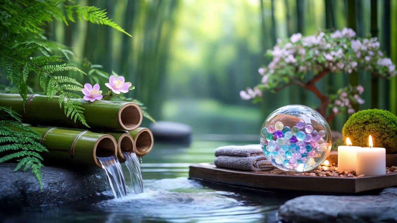 Soothing Relaxing Music 🌹 Peace of Mind, Anxiety Relief,Spa Relax Water,Calm Sleep Day 8