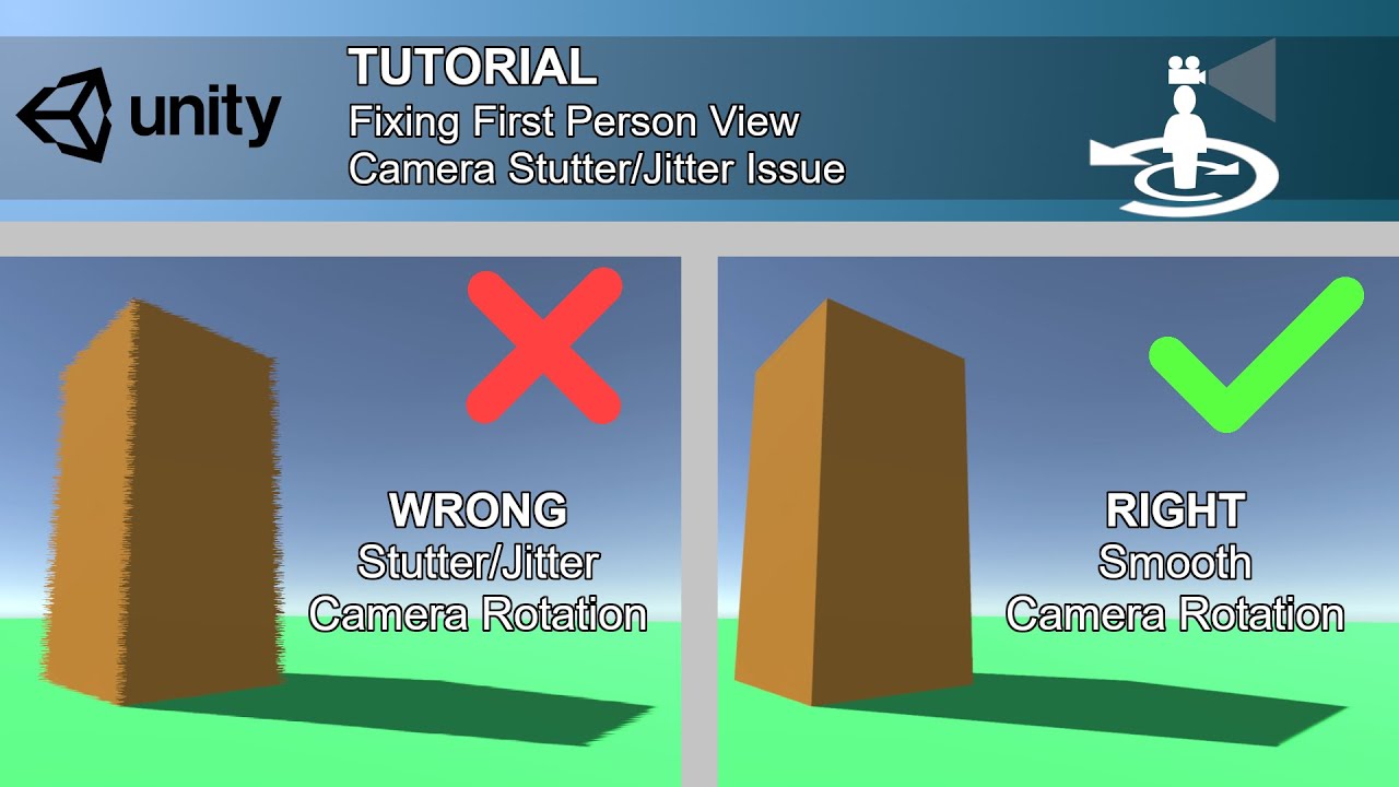 Unity3D Tutorial - Fixing First Person View Camera Stutter/Jitter Issue