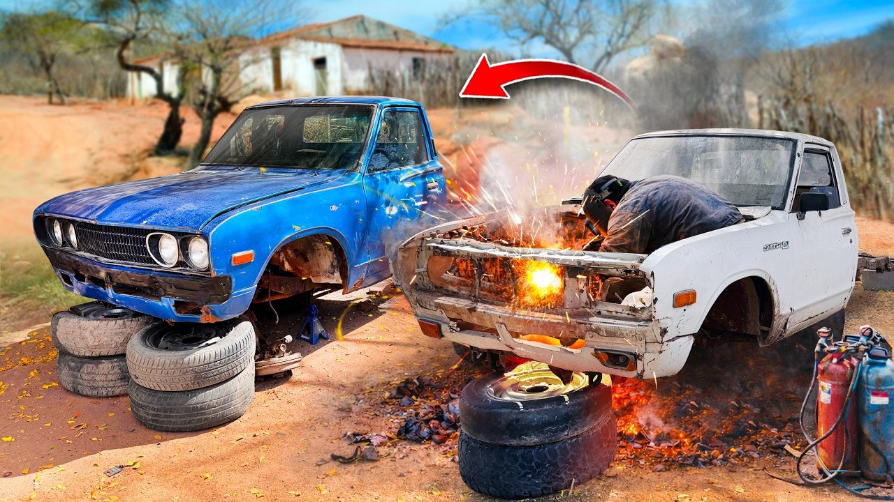 QUITÉ la SUSPENSIÓN con FUEGO en la DATSUN 620