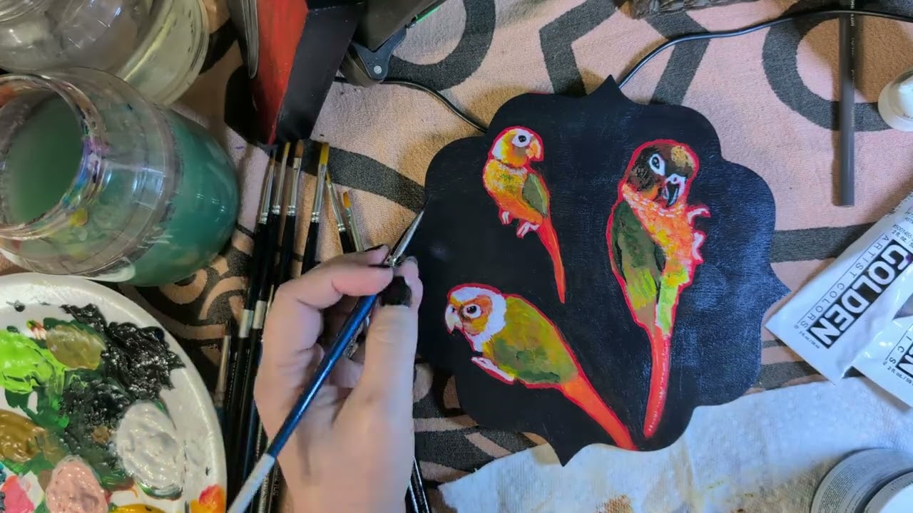 It's that time again! - Trekell Pet Portrait Competition 2025 - Conures - Kili, Kizmet, and Pico