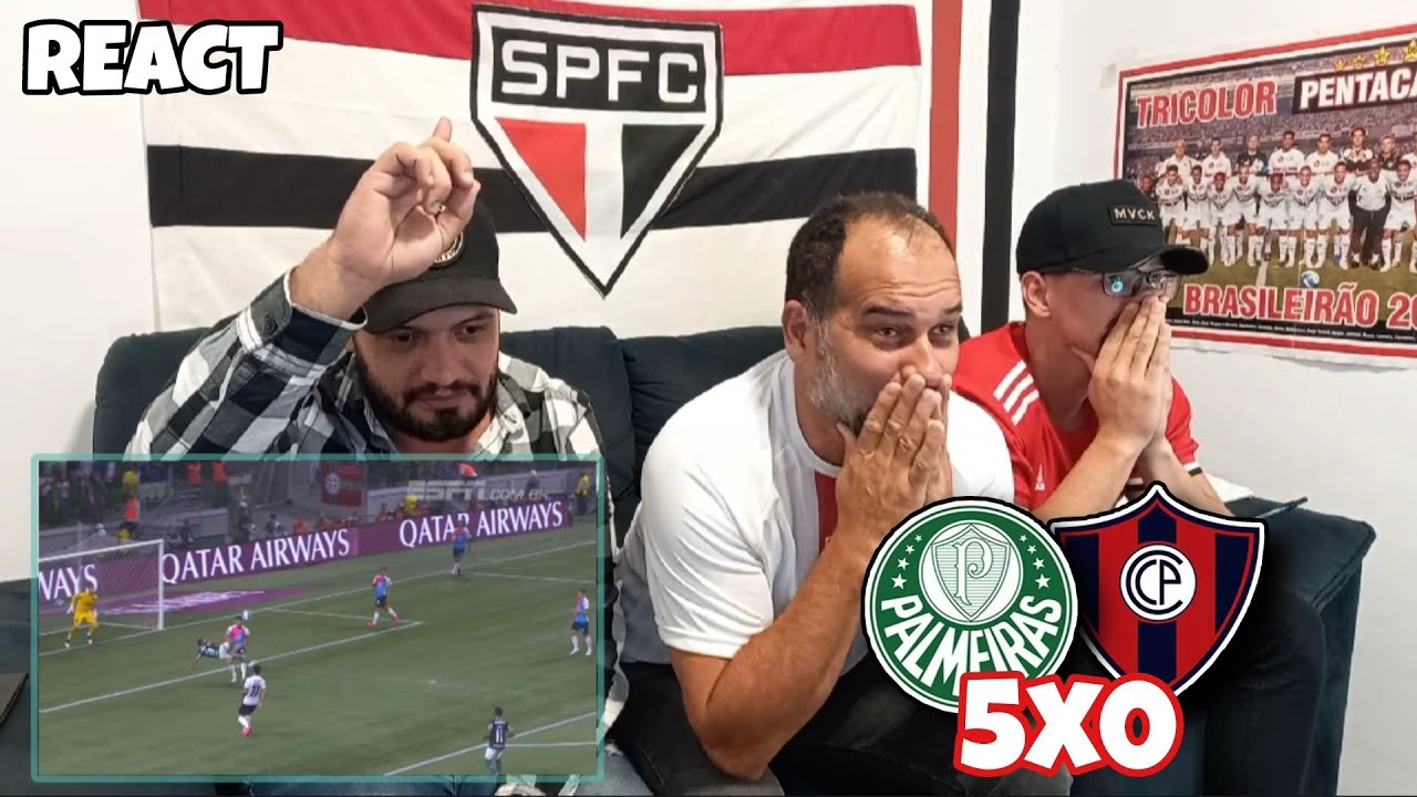 REACT PALMEIRAS 5X0 CERRO PORTEÑO - MAIS UMA GOLEADA NA LIBERTADORES