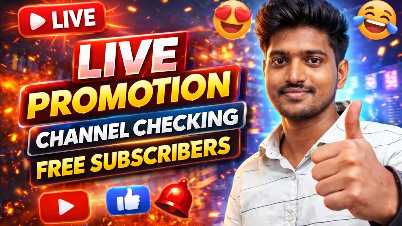 🔴 live promotion and free 🆓 subscribers
