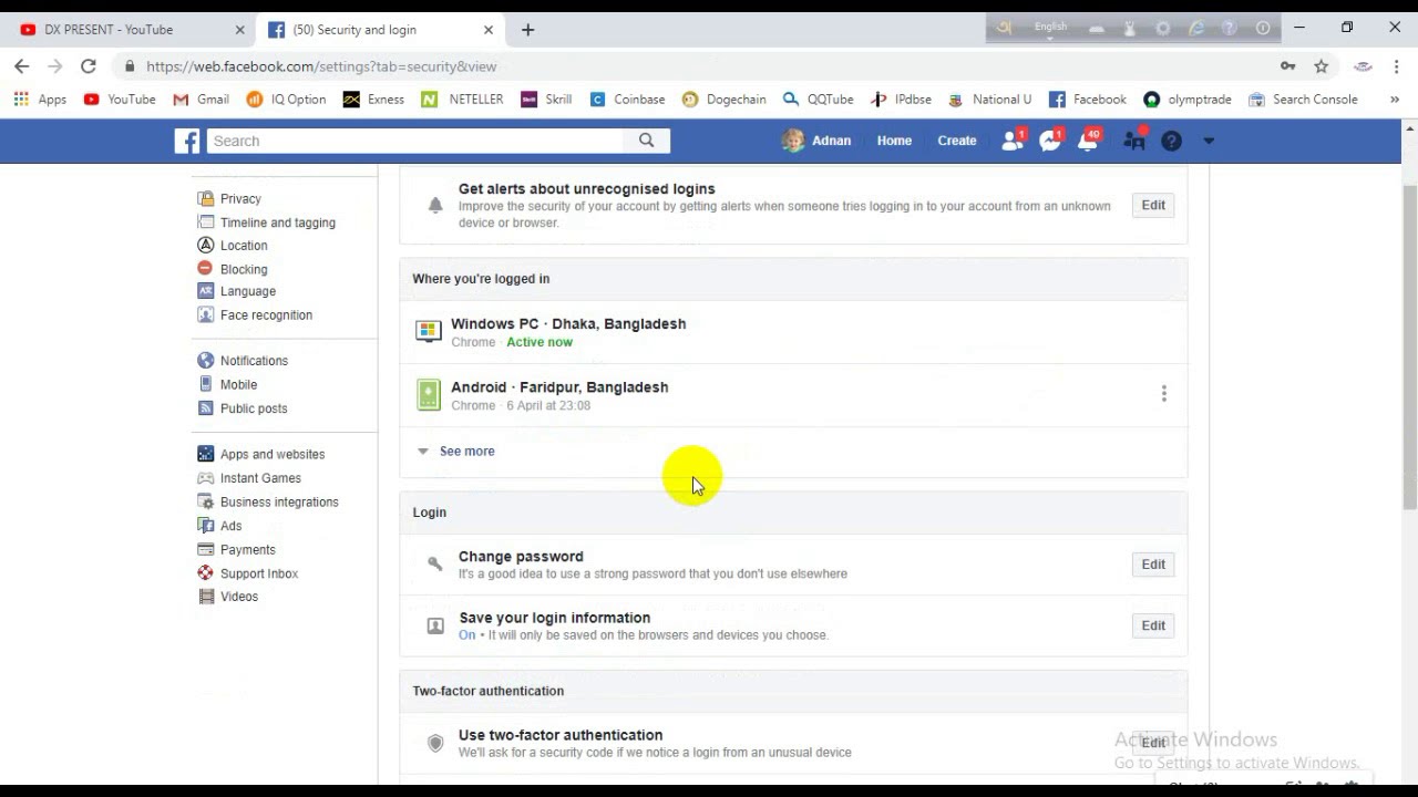 How to keep safe facebook account | ফেসবুক একাউন্ট নিরাপদ রাখুন |2019  dx present