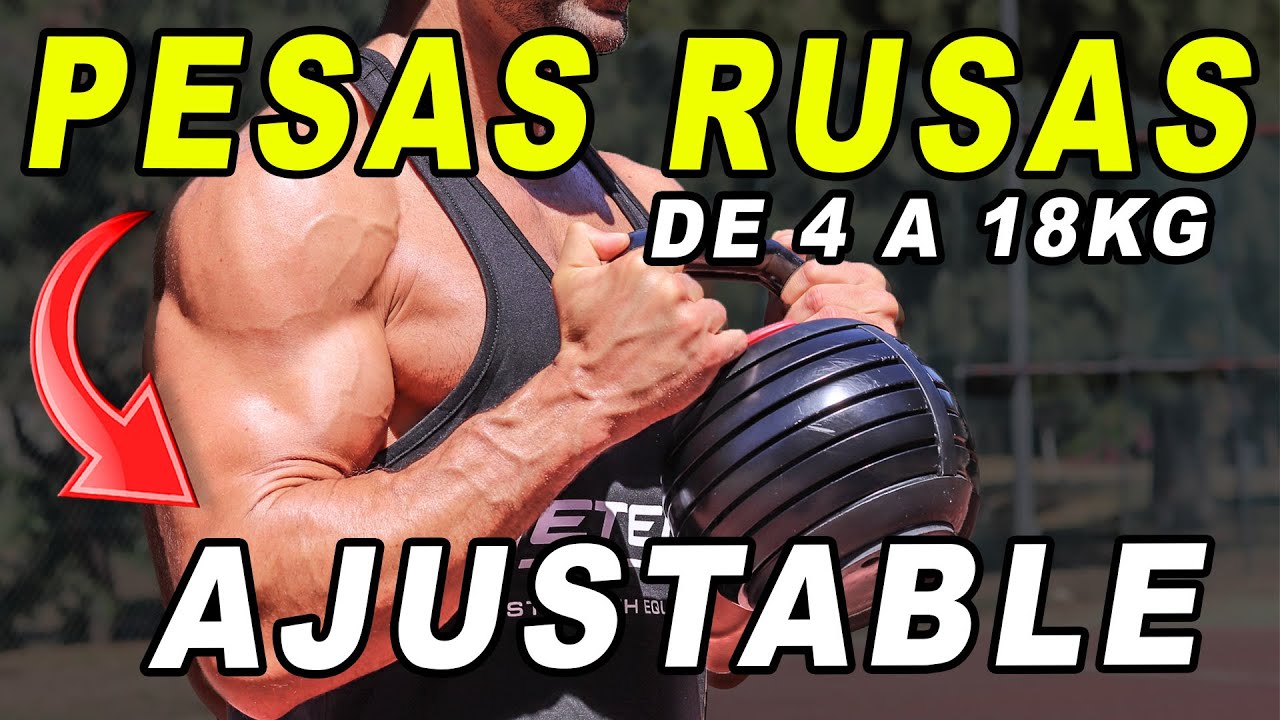 🔥  PESA RUSA AJUSTABLE - Kettlebell [4 a 18 KG]