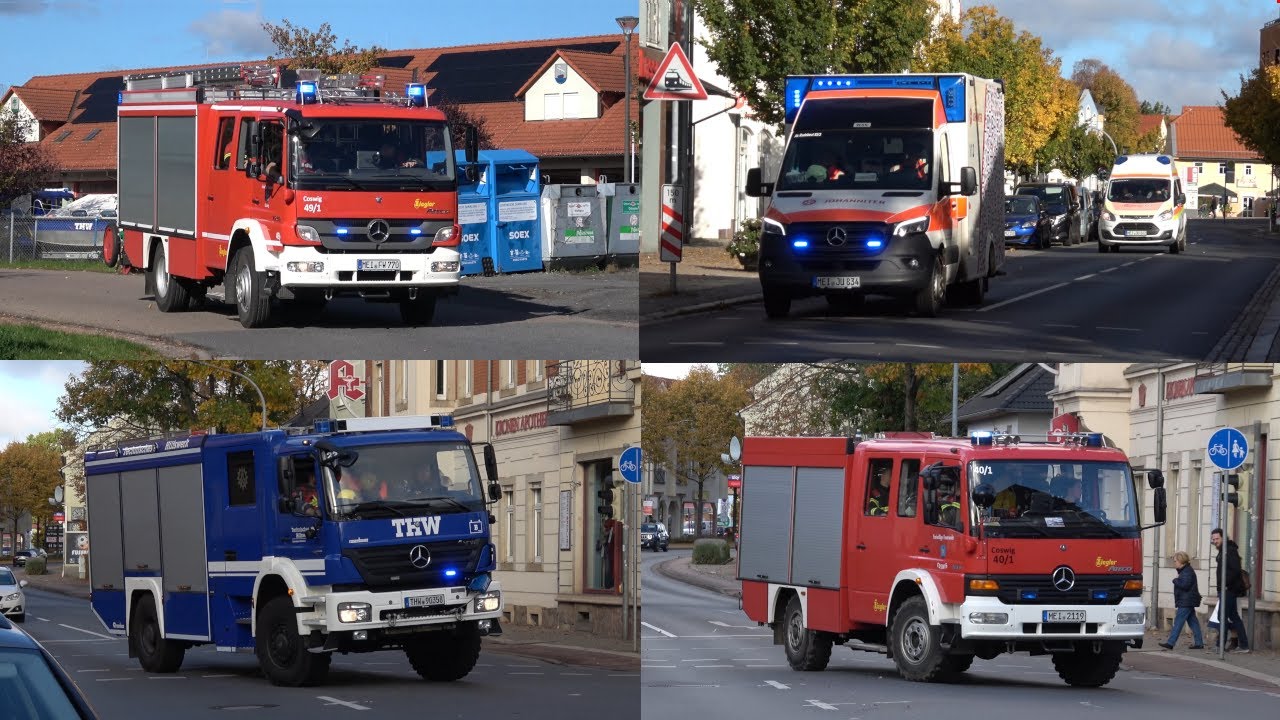 Einsatzfahrten 🚒💨 von FF, RD 🚑 und THW zu verschiedenen Einsätzen in Coswig(Sachsen) am 18.10.2025