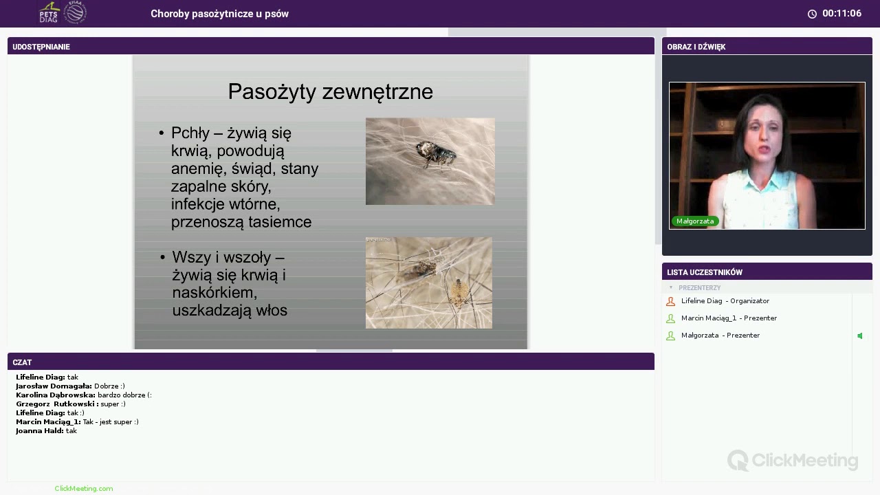 Choroby pasożytnicze psów - lek. wet. Małgorzata Miłosz