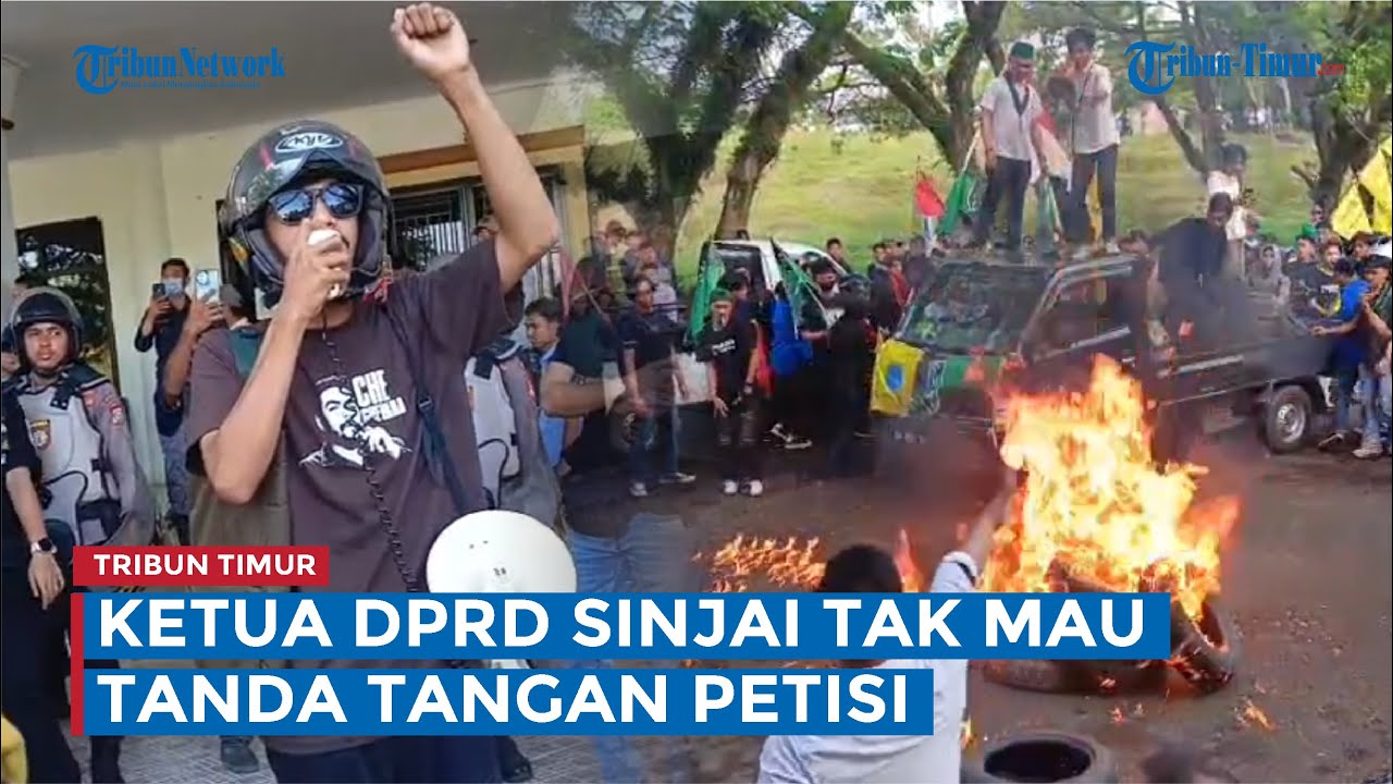 Aksi Unjuk Rasa di Gedung DPRD Sinjai Berakhir Ricuh, 2 Massa Diamankan Aparat
