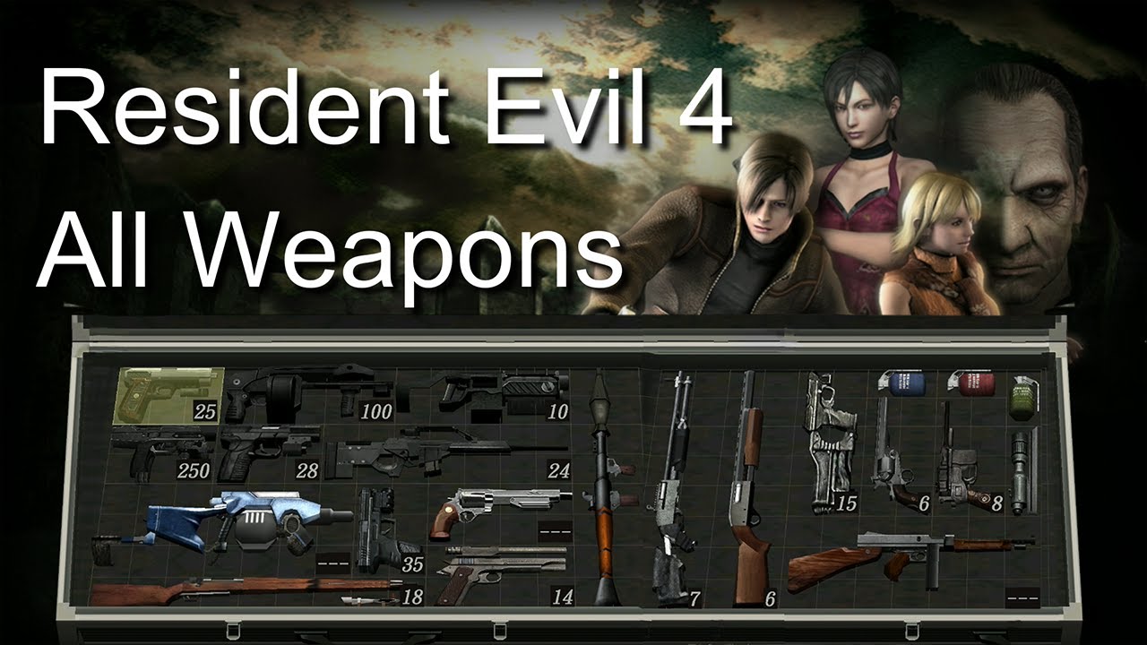 Resident Evil 4 : All Weapons and Reload animations (Base and Upgrade)