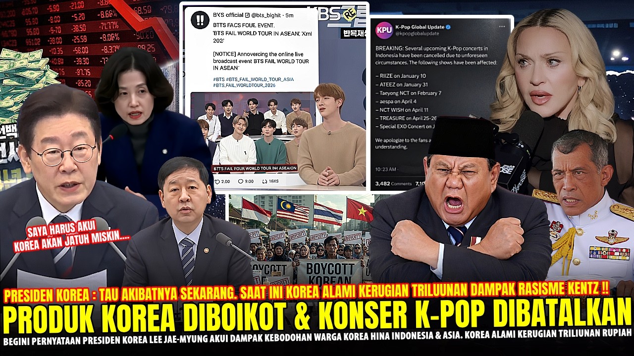 🔴PRODUK KOREA DIBOIKOT & KONSER K-POP DIBATALKAN! Presiden Korea NANGIS Dampak Rasisme KNetz Ke Indo