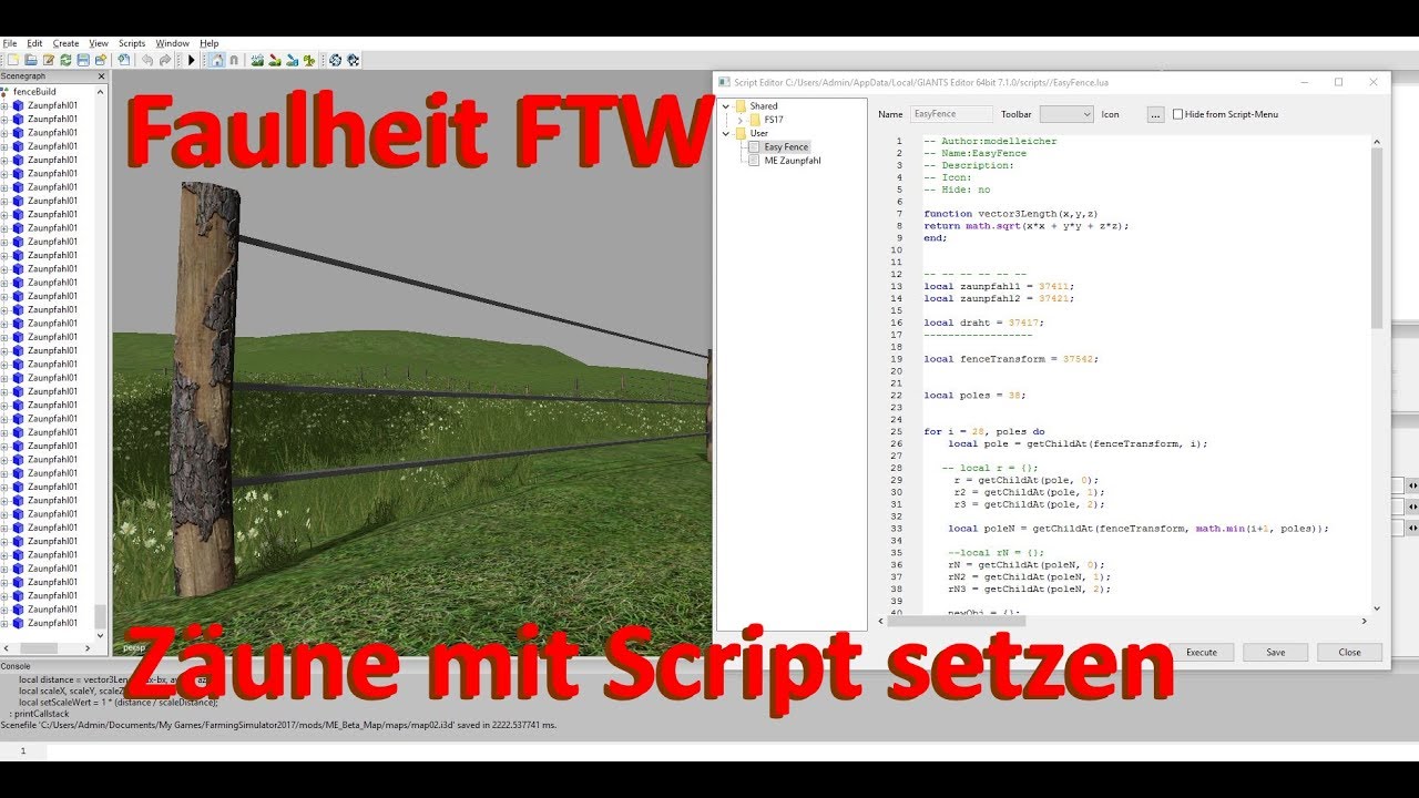 Z&auml;une mit Script setzen / Faulheit ftw