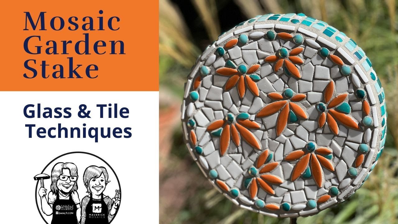 Mosaic Garden Stakes: Glass & Ceramic Tile Techniques