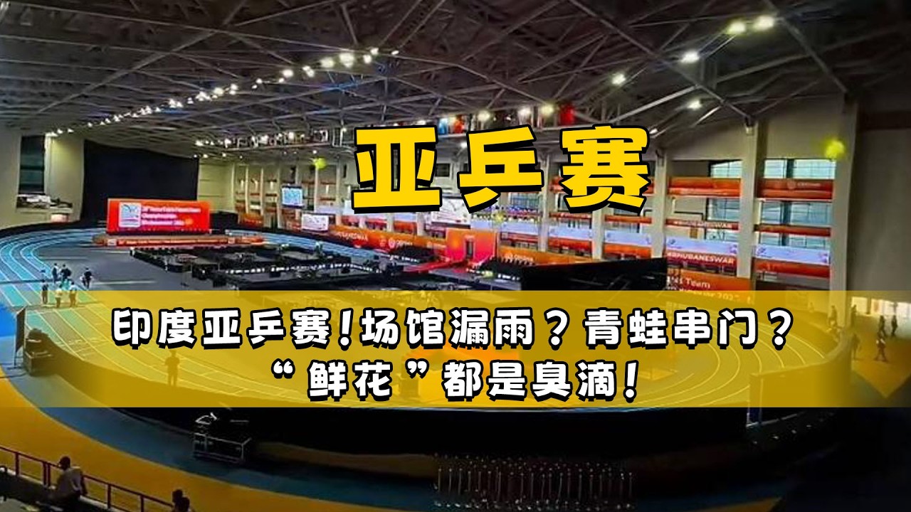 印度亚乒赛！场馆漏雨？青蛙串门？鲜花都是臭滴！