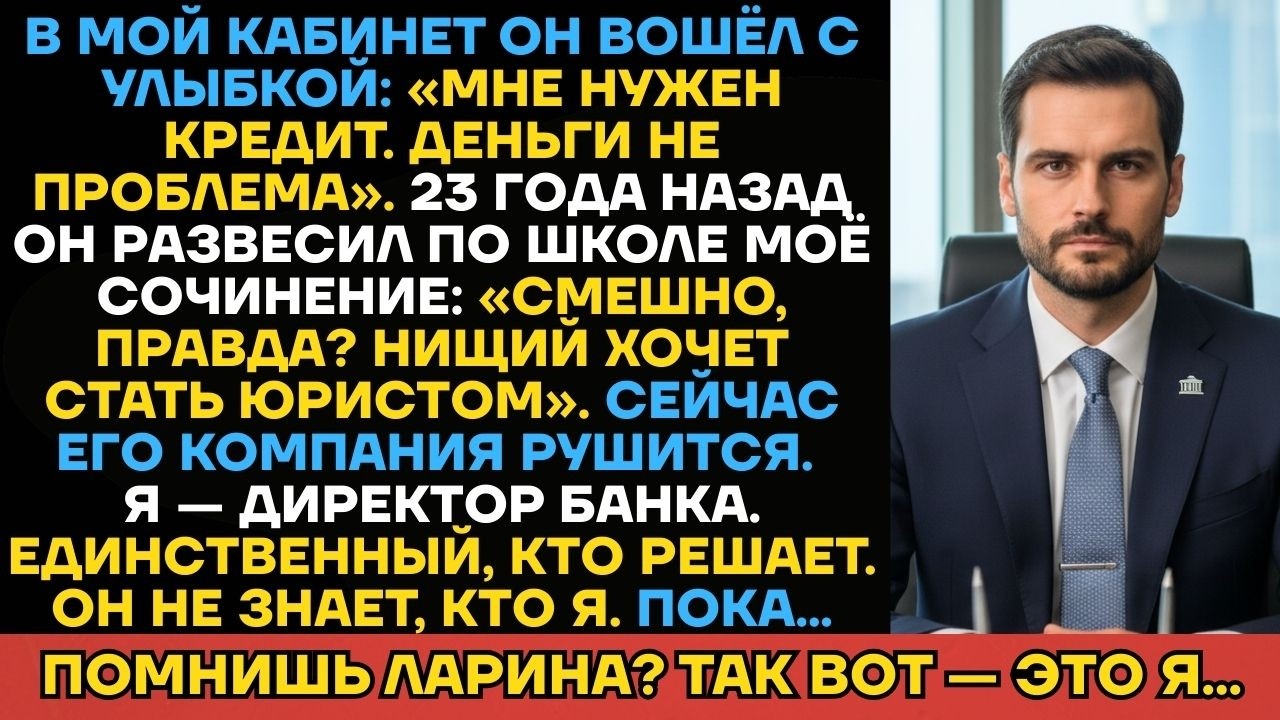«Нищий Не Дорастёт» — Бросил Он Мне В Лицо 23 Года Назад. Сегодня Он Сидит В Моём Кабинете И...