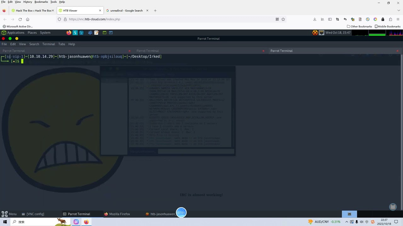 Cyber Security | Ethical Hacking | Pentesting Lab | Hackthebox  | Irked| Very Detailed