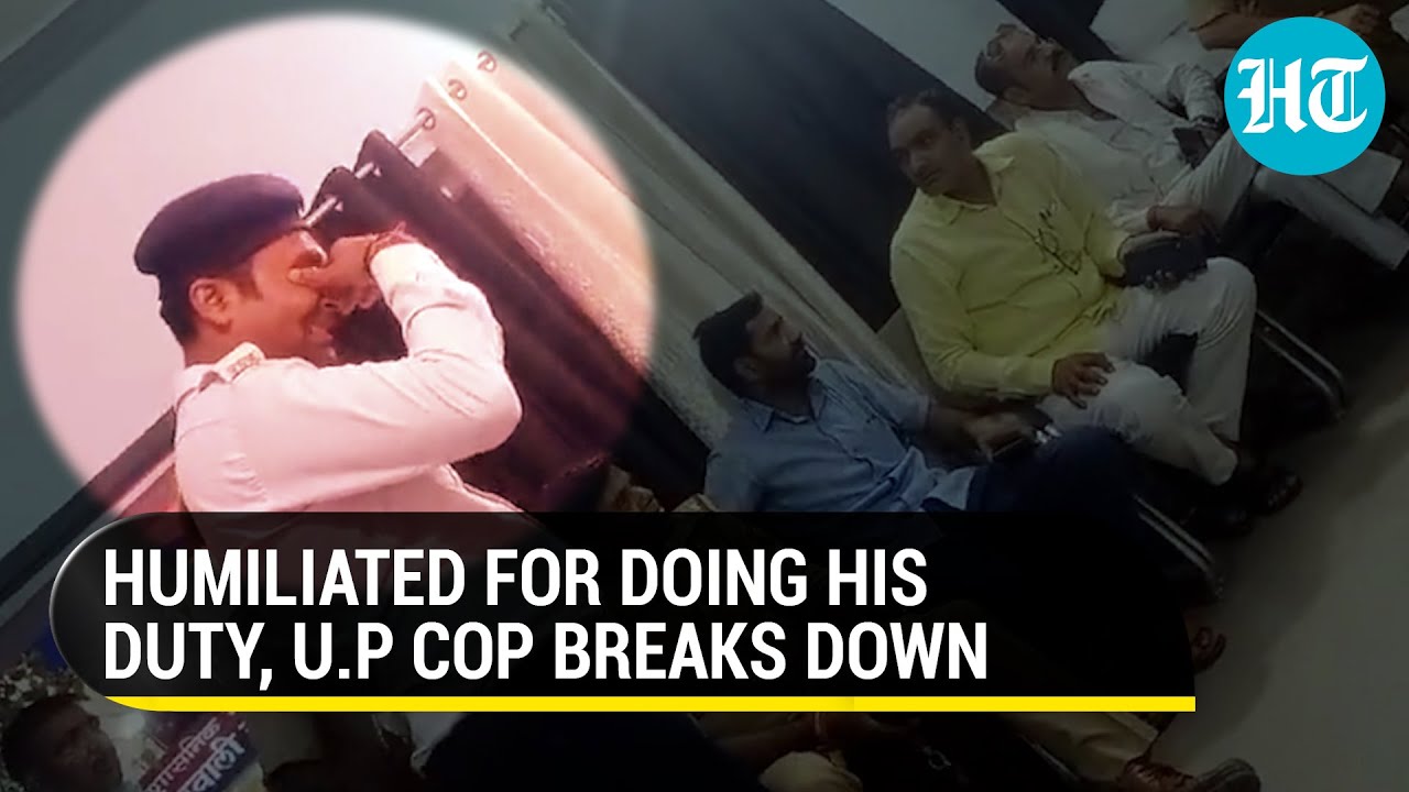 U.P Shocker: Cop sobs inside Unnao police station; Humiliated by BJP MLA supporters | Watch