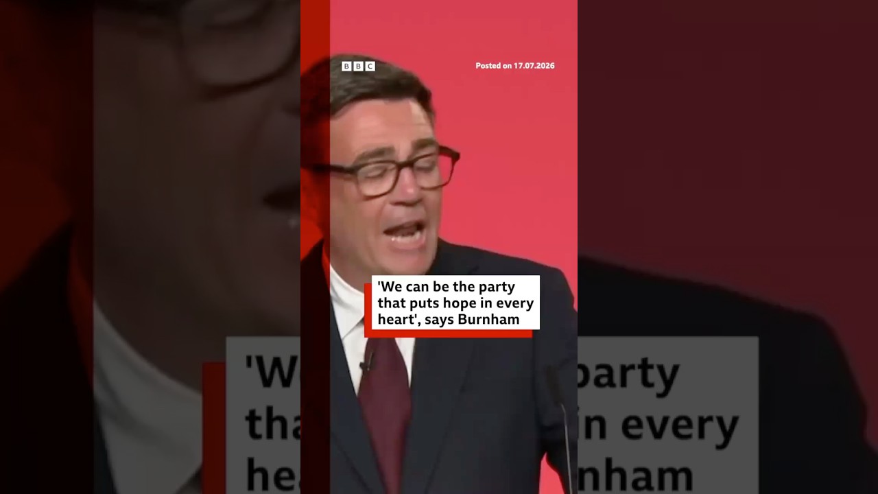 'We can be the party that puts hope in every heart', says Andy Burnham. #BBCNews
