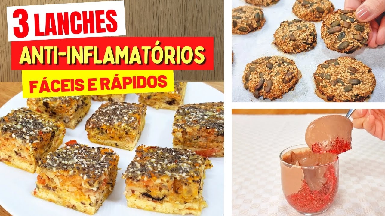 3 LANCHES ANTI-INFLAMATÓRIOS, Deliciosos, Rápidos, Fáceis, Baratos, Leves e Saudáveis