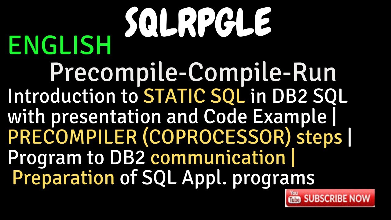 IBM i, AS400 Tutorial, iSeries, System i - Introduction to STATIC SQL | Compilation STEP