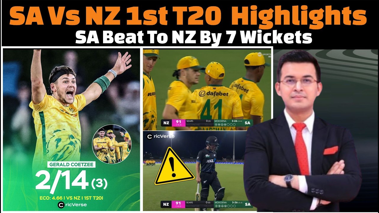 South Africa Vs New Zealand 1st T20 Highlights