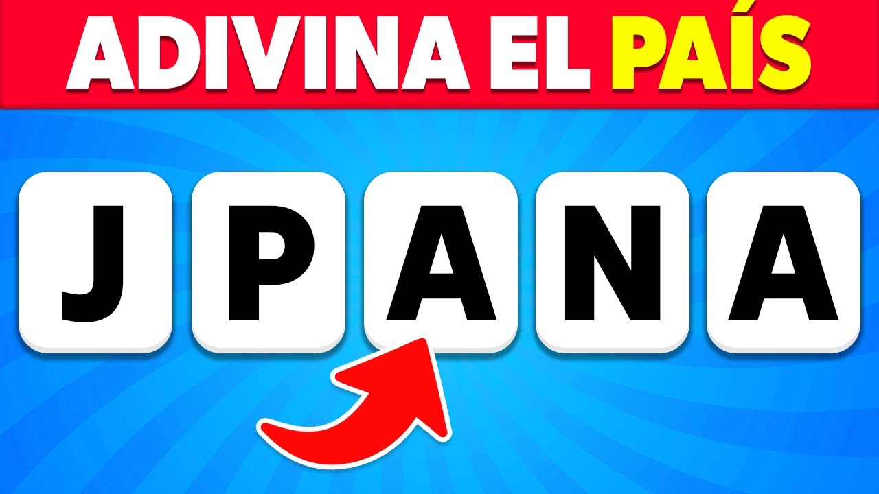 Adivina el PA&Iacute;S con el Nombre DESORDENADO | F&aacute;cil, Medio, Dif&iacute;cil, Imposible | Quiz de Pa&iacute;ses