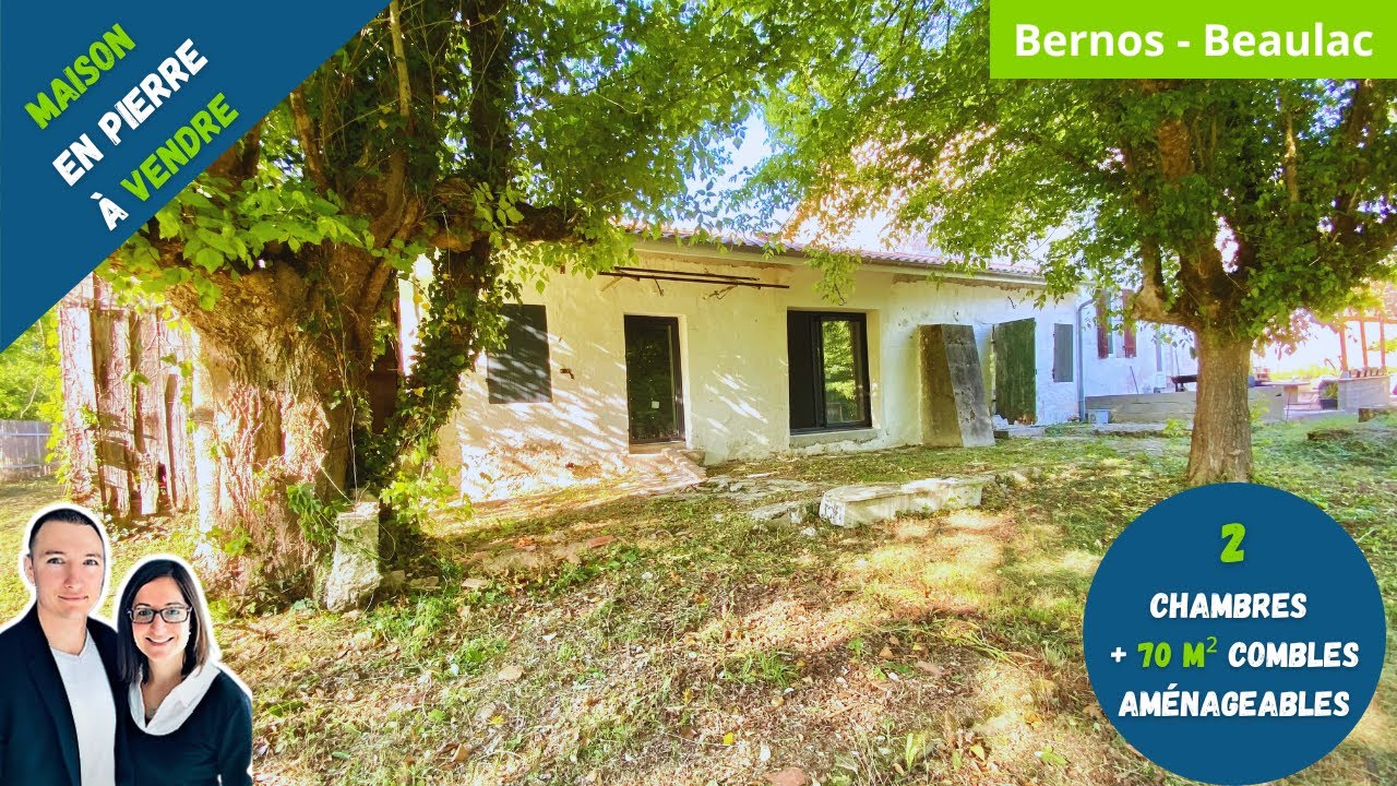 Maison en pierre r&eacute;nov&eacute;e de 110 m&sup2; - Bernos Beaulac 33430