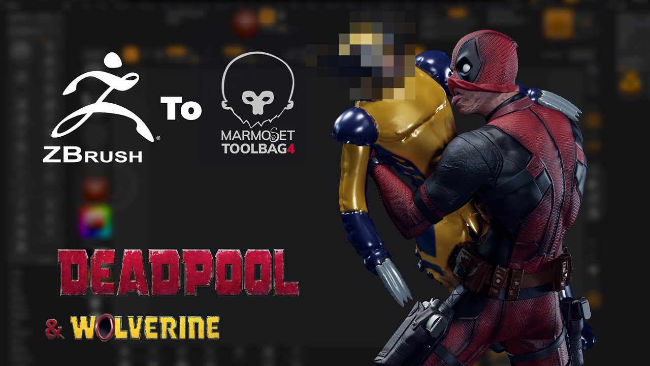 Deadpool and Wolverine - 3D fan art sculpture using Zbrush