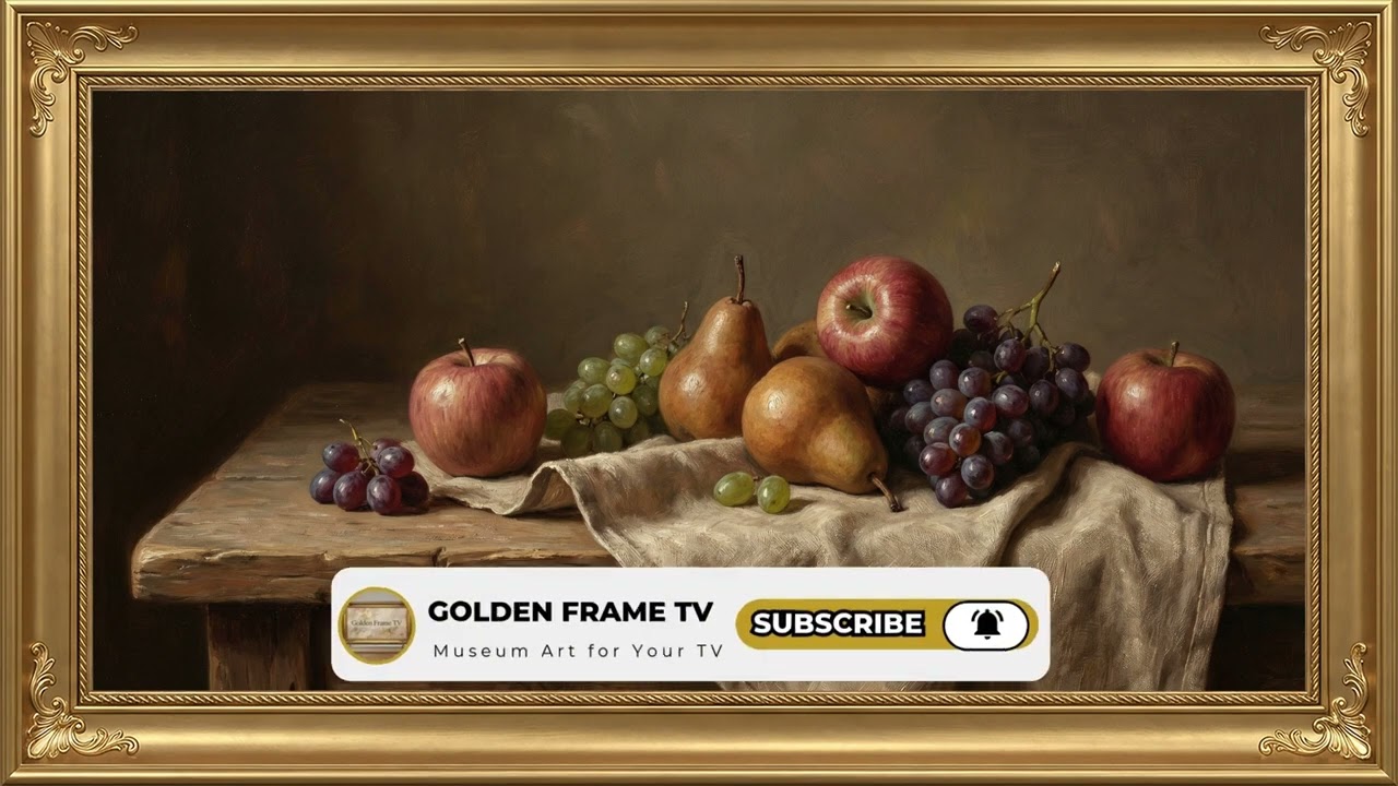 Classical Still Life Painting | Fruit on Wooden Table | Oil Painting | 2 Hours | No Music