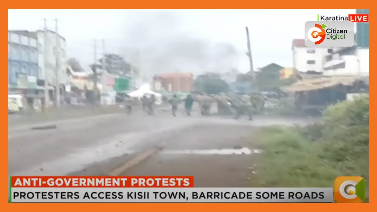 Police disperse Anti-government protesters in Karatina