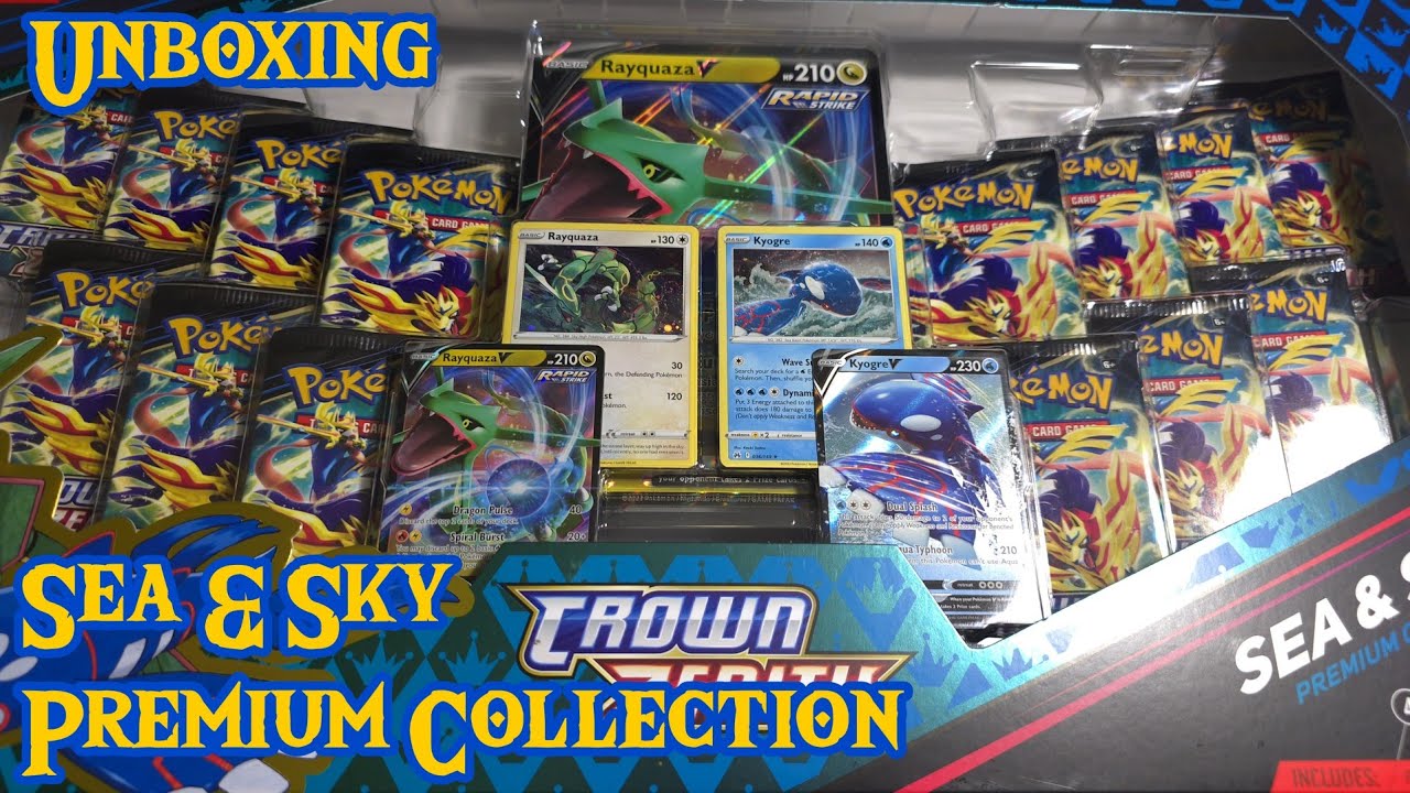Pokemon TCG Crown Zenith Sea & Sky Premium Collection Sam's Club México Unboxing ¡Salió una dorada!