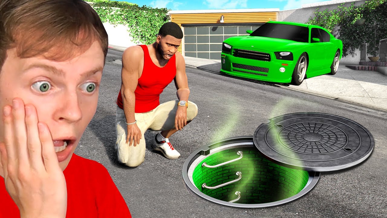 Inside the SEWERS Under Franklin's House! (GTA 5 Secret Base)